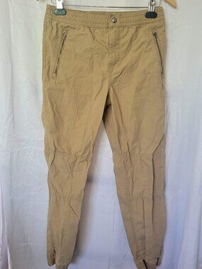 Polo Ralph Lauren Mens Khaki Jogger Pants Stretch Poplin Moto Paneled Size 14/16
